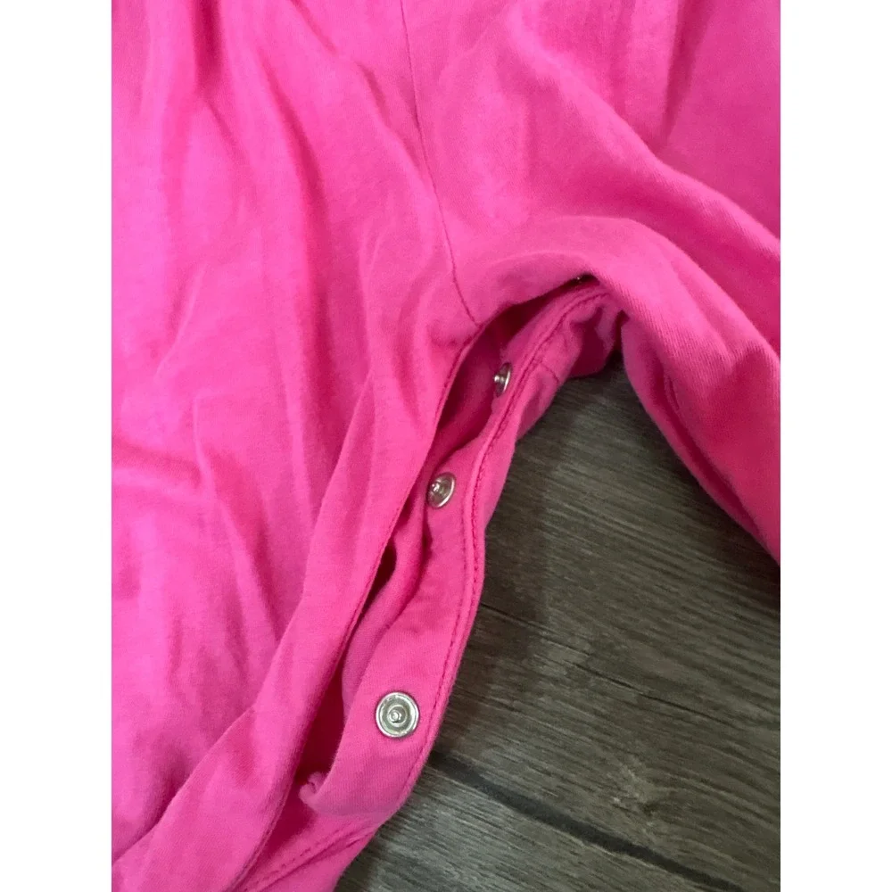 Ralph Lauren‎ Baby Girl Hot Pink Crochet Back Jumpsuit Romper 18M Sleeveless